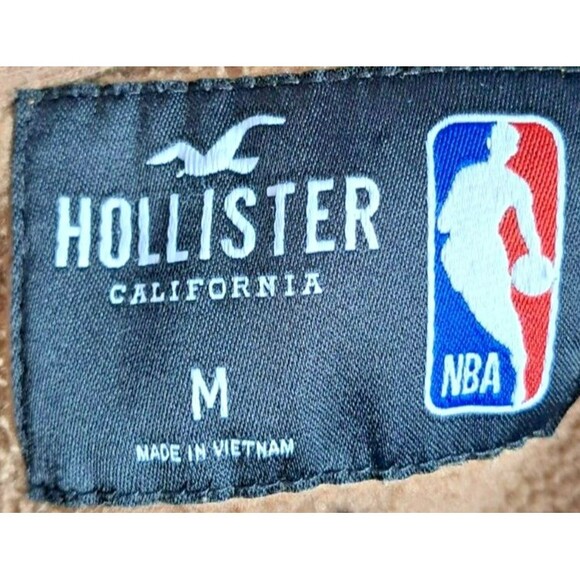 Hollister All NBA Team Logo Sweatshirt Hoodie Size Medium Brown - Picture 12 of 13